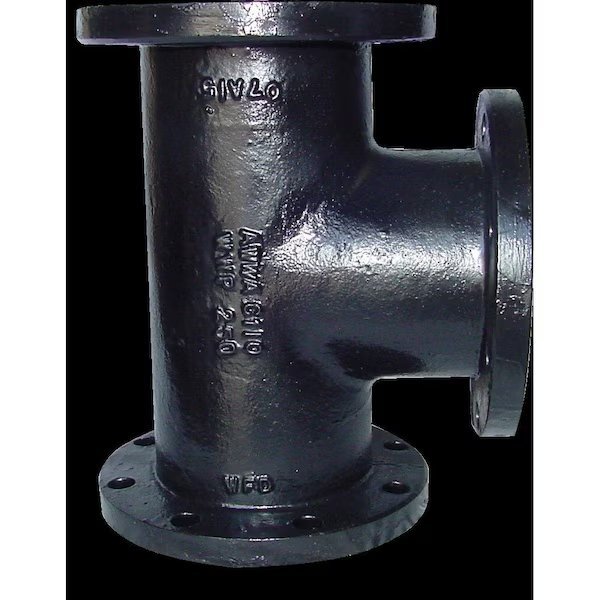 Flanged Tee, Galvanized, 150lb, 2-1/2, SMITH-COOPER, Mfr# 4319002308